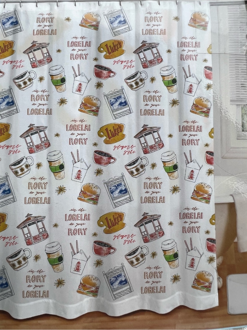 GILMORE GIRLS FABRIC SHOWER CURTAIN SET - Picture 3 of 3